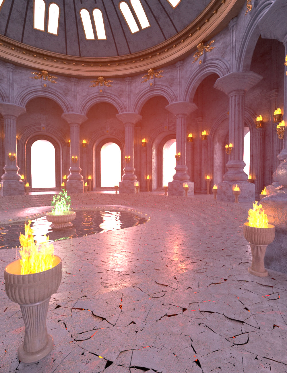 Cathedral of Fire by: Human, 3D Models by Daz 3D