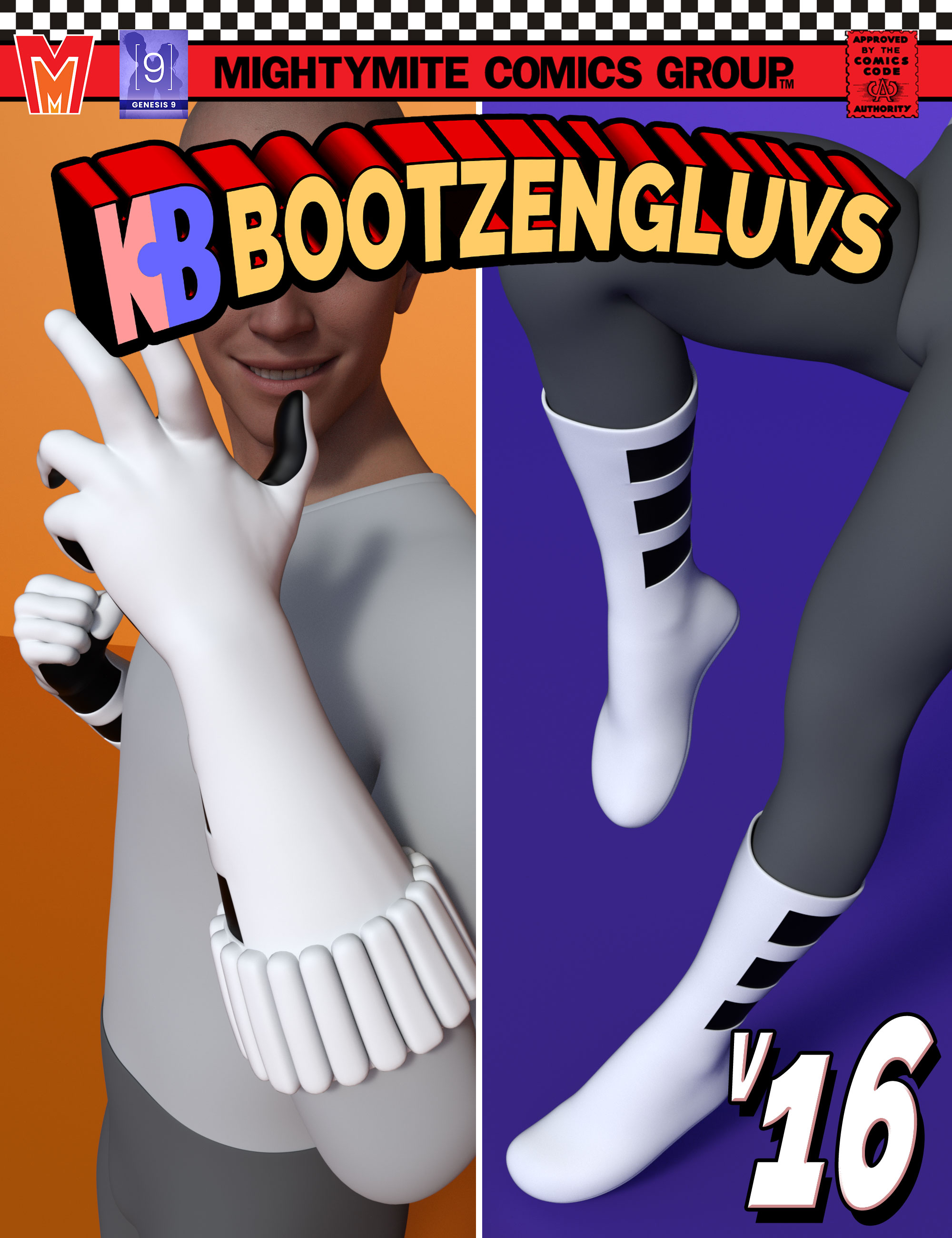 Bootzengluvs v016 MMKBGenesis9 by: MightyMite, 3D Models by Daz 3D