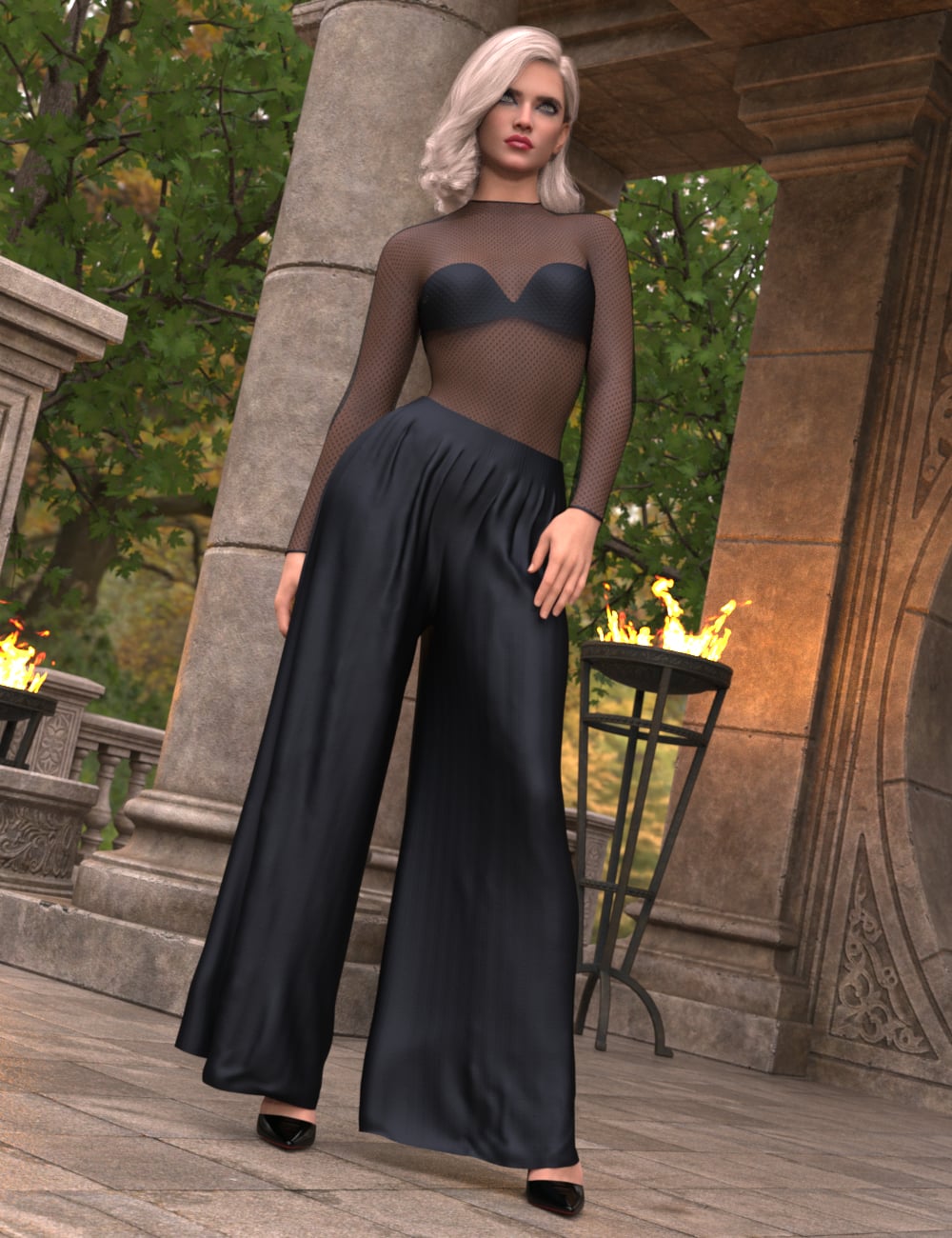 dForce Presley Outfit for Genesis 9 by: PandyGirl, 3D Models by Daz 3D