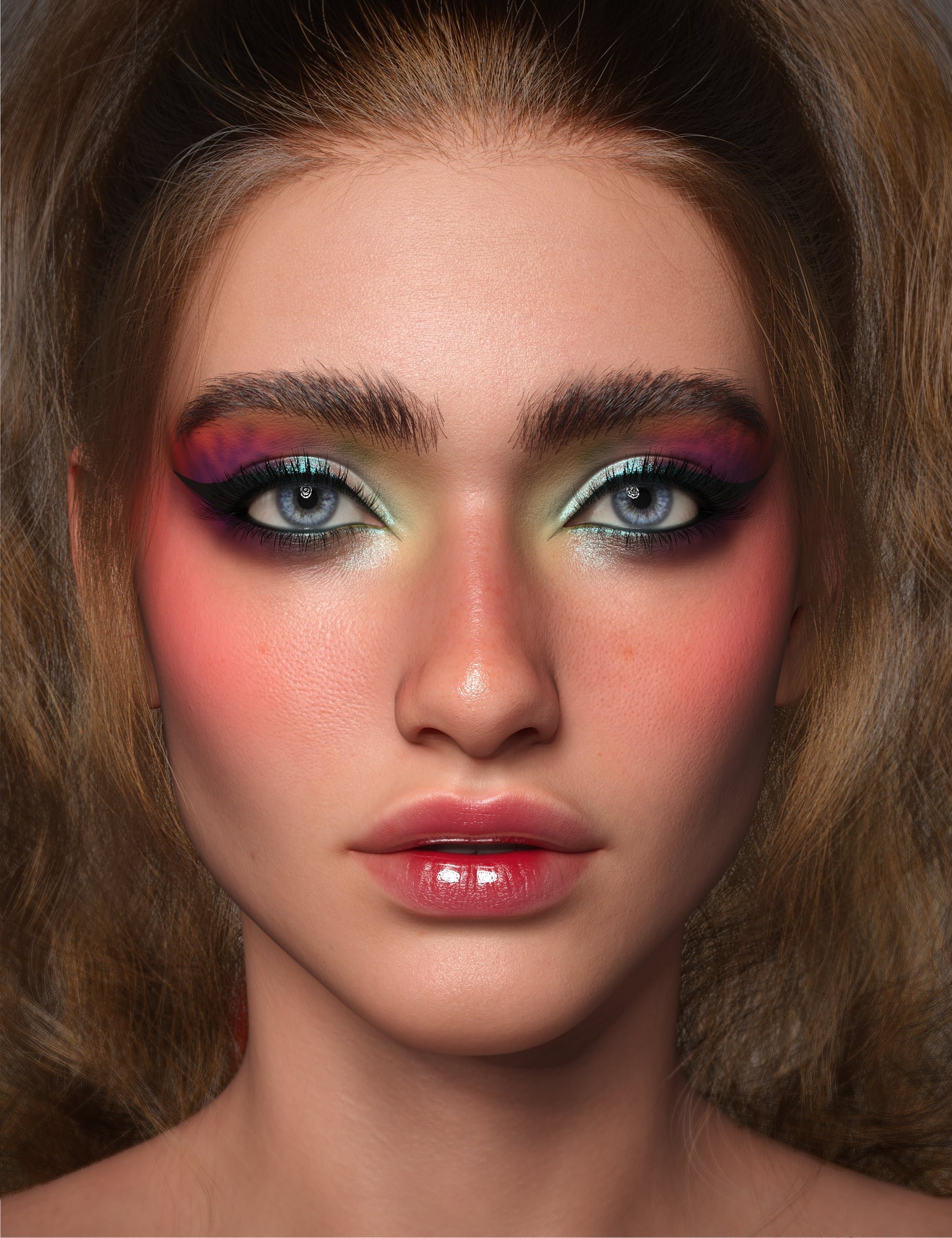 Slay Girl! MUA Set for Genesis 9 by: Cake One, 3D Models by Daz 3D