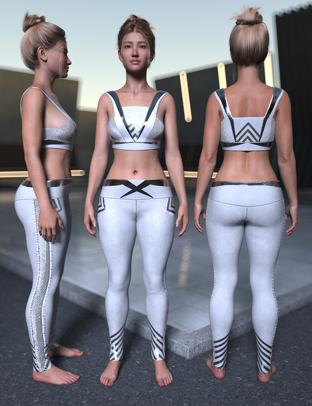 Peekaboo Sport Outfit Volume 1 for Genesis 9 Females by: ForbiddenWhispersLyrra Madril, 3D Models by Daz 3D