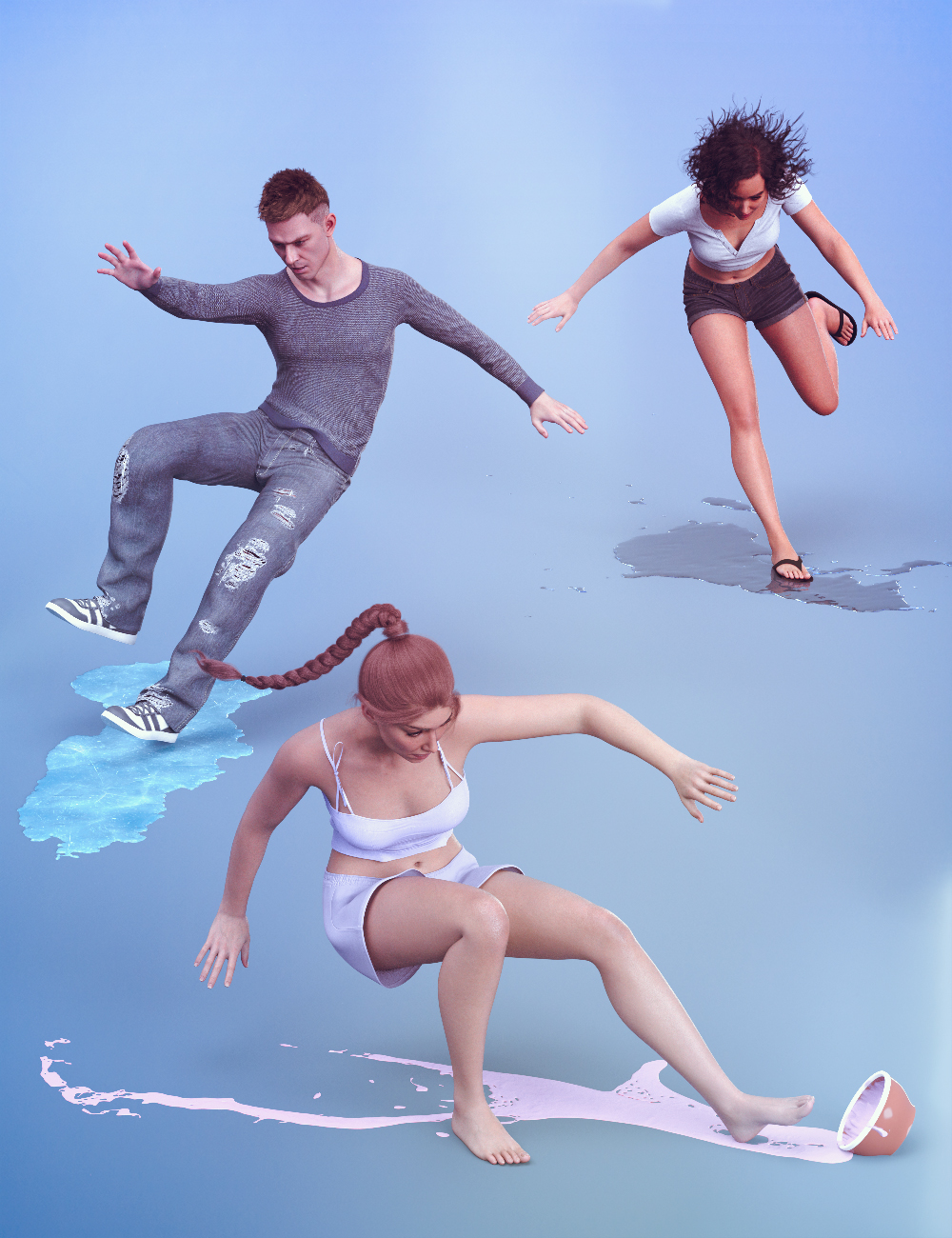 PTF Slick Situations Poses and Props for Genesis 9 by: PixelTizzyFit, 3D Models by Daz 3D