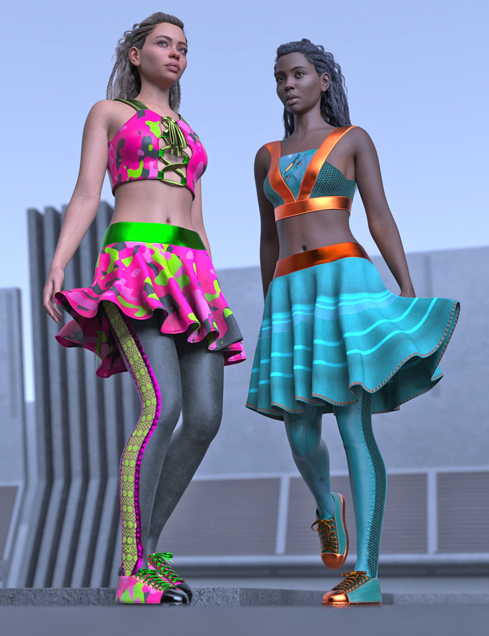 Skinz for the Peekaboo Outfit Range by: ForbiddenWhispers, 3D Models by Daz 3D