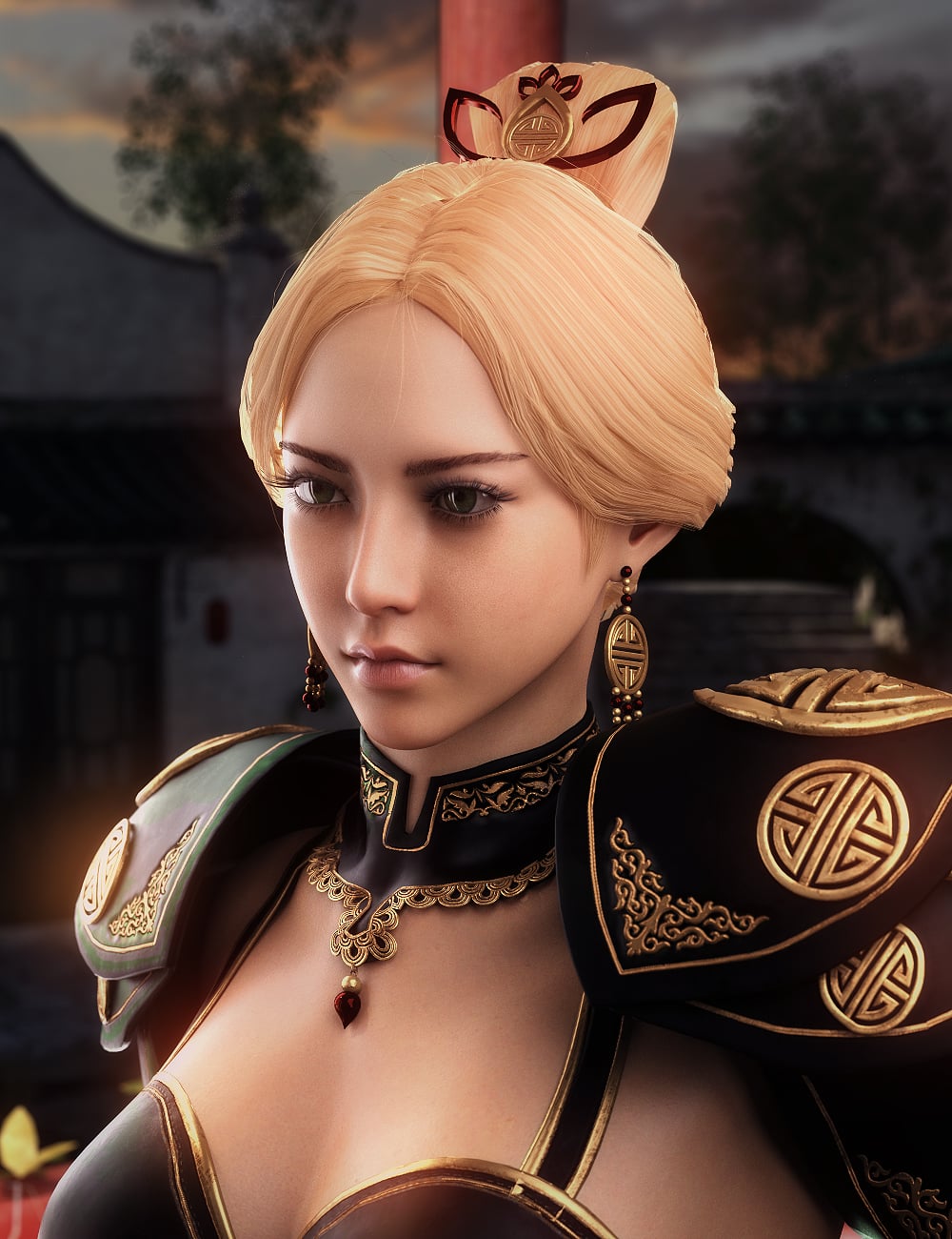 Dreadwyrm Regalia Eastern Fantasy Hair for Genesis 8, 8.1 and 9 by: Val3dartbiuzpharb, 3D Models by Daz 3D