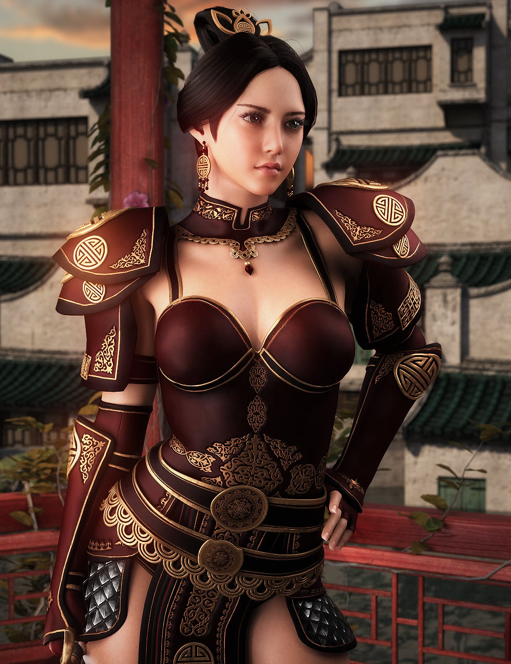 Dreadwyrm Regalia Eastern Fantasy Bundle for Genesis 8, 8.1 and 9 by: Val3dartbiuzpharb, 3D Models by Daz 3D