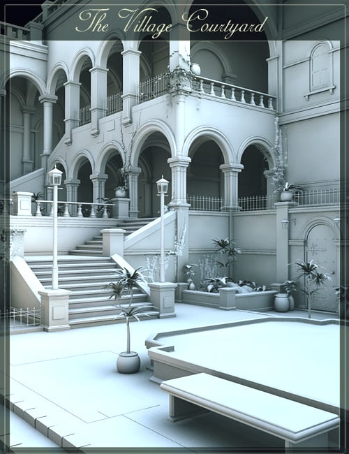 Village Courtyard Village Courtyard by: Stonemason, 3D Models by Daz 3D