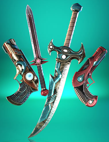 Alien Assassin Weapons | Daz 3D
