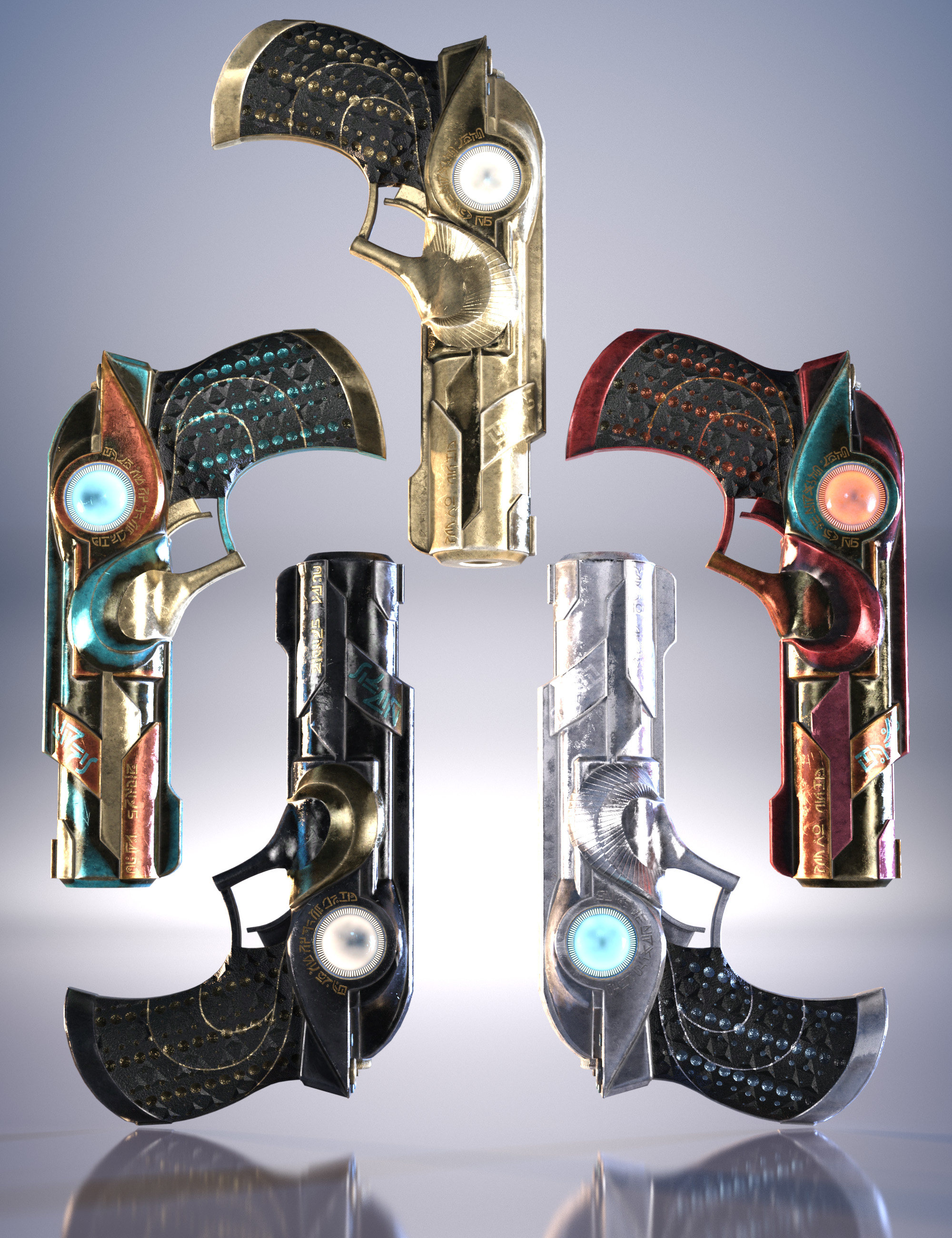 Alien Assassin Weapons | Daz 3D