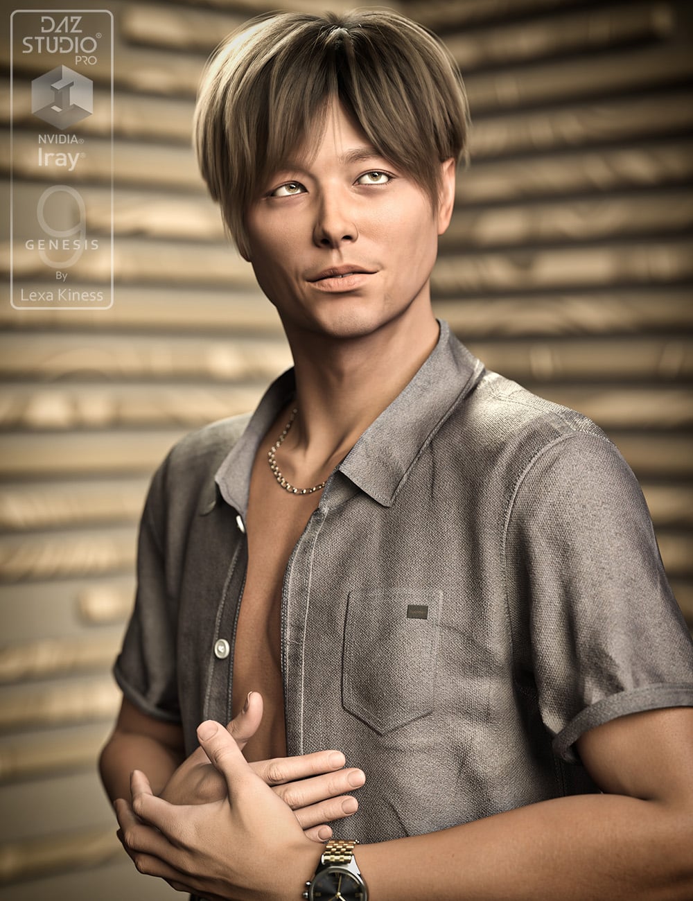 Hyun-Shik HD for Genesis 9 by: Lexa Kiness, 3D Models by Daz 3D