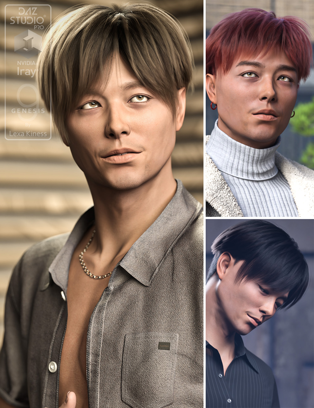 Hyun-Shik HD Bundle by: Lexa Kiness, 3D Models by Daz 3D