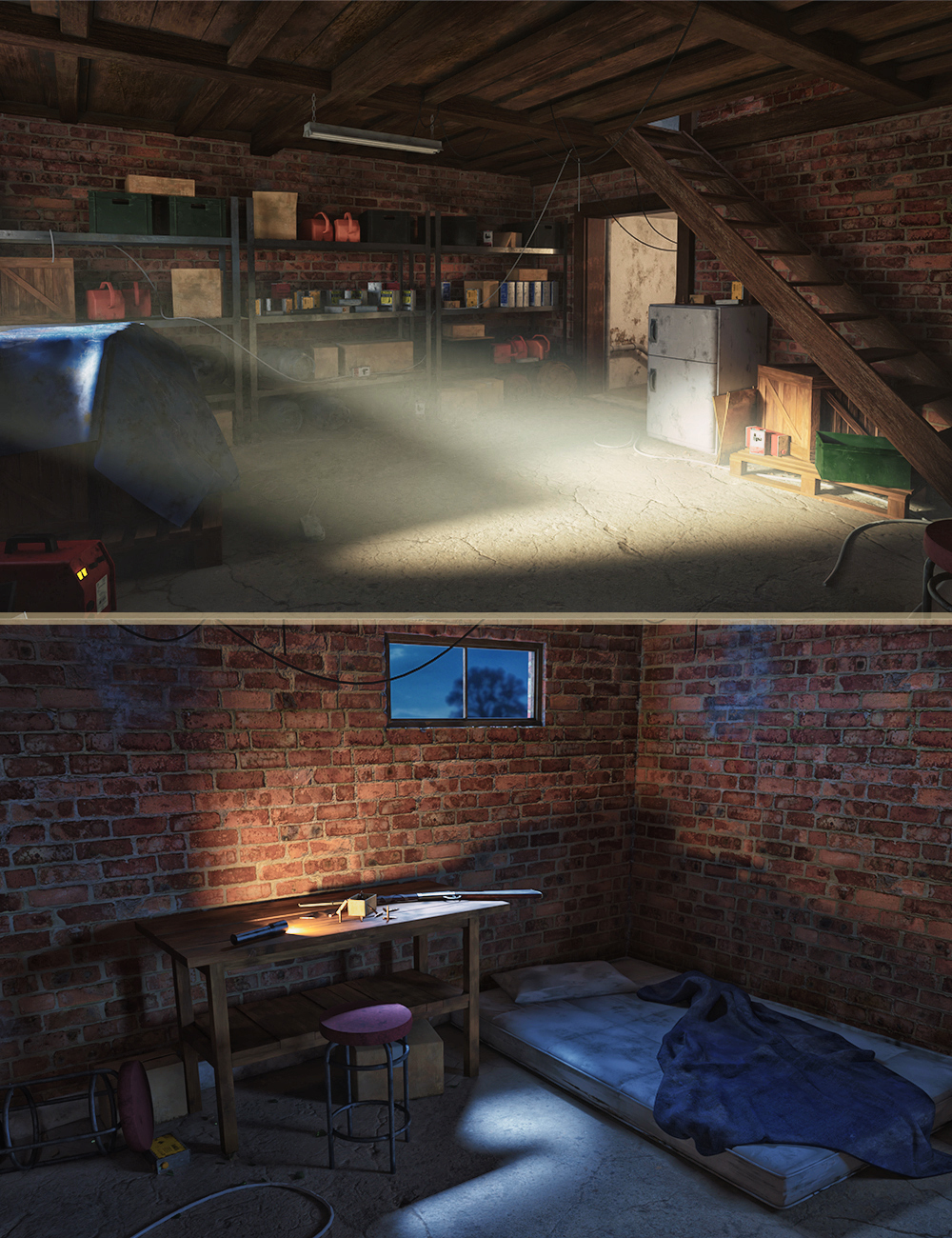 KuJ Basement by: Kujira, 3D Models by Daz 3D