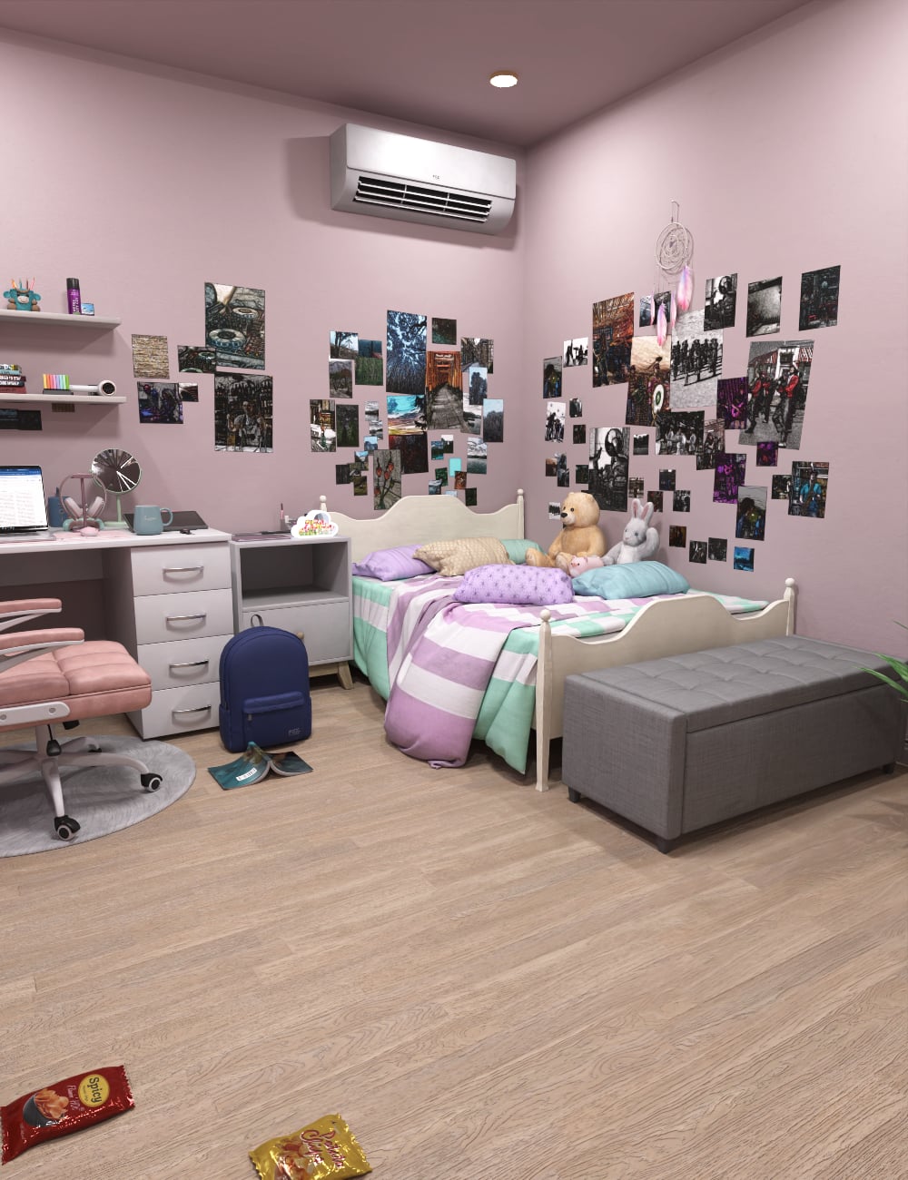 FG Teen Girl Bedroom by: IronmanFugazi1968, 3D Models by Daz 3D
