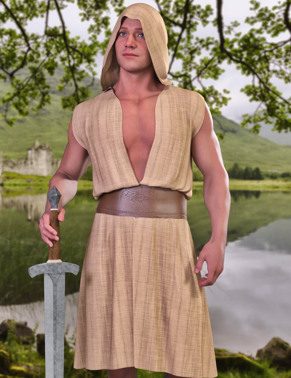 JMR dForce Zoran Historical Outfit for Genesis 9 and 8 Male by: JaMaRe, 3D Models by Daz 3D