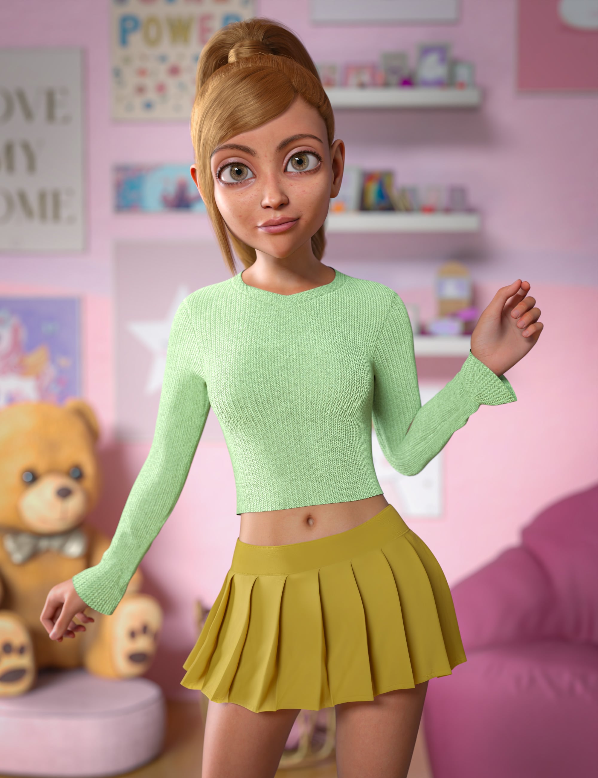 Ashlie for Genesis 9 by: , 3D Models by Daz 3D