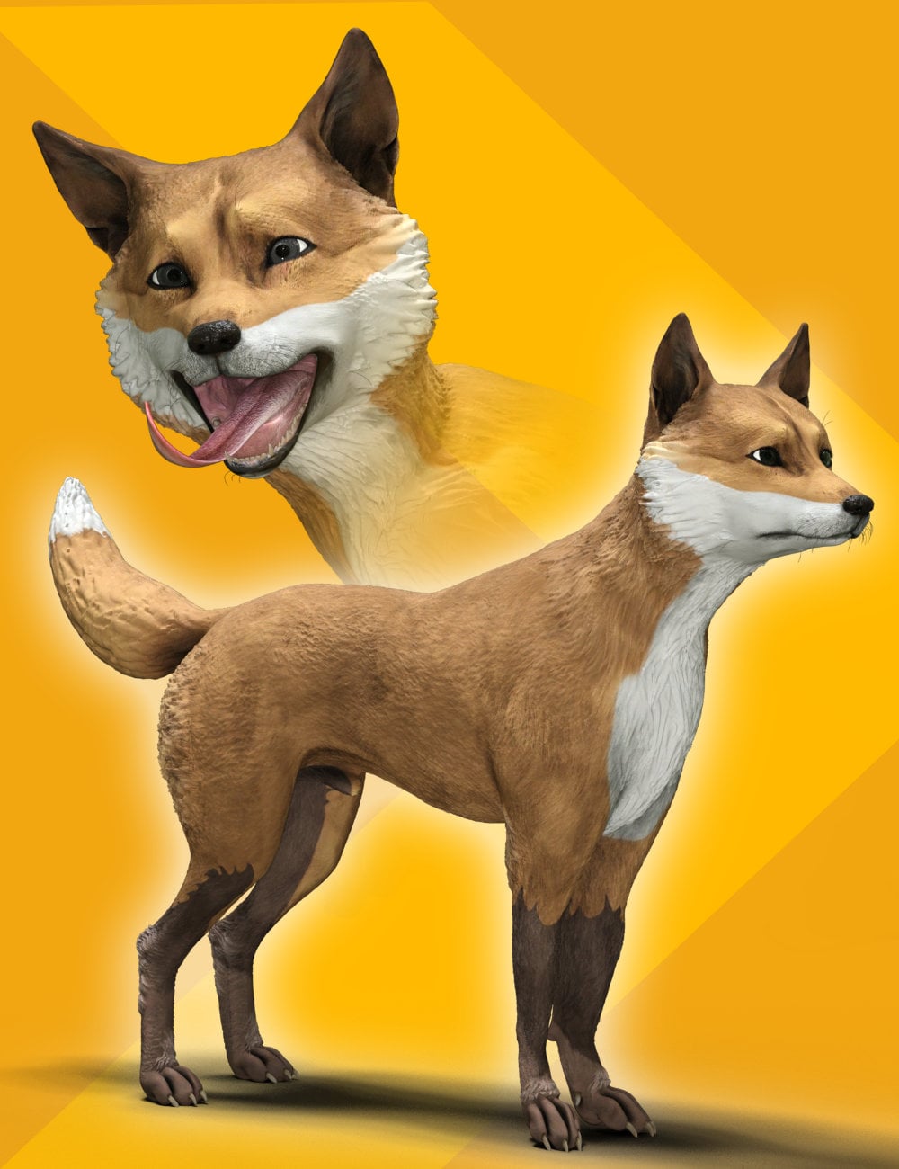 DA Kitsune Fox for Daz Dog 8 by: Design Anvil, 3D Models by Daz 3D