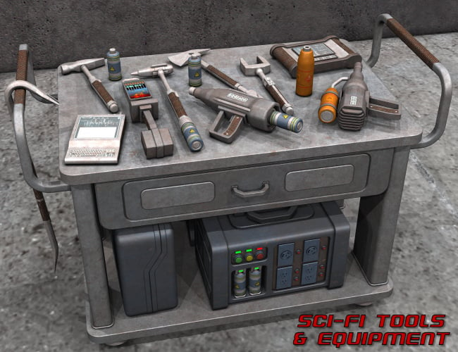 Sci Fi Tools and Equipment by: Nightshift3D, 3D Models by Daz 3D