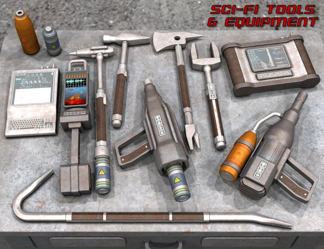 Sci Fi Tools and Equipment by: Nightshift3D, 3D Models by Daz 3D