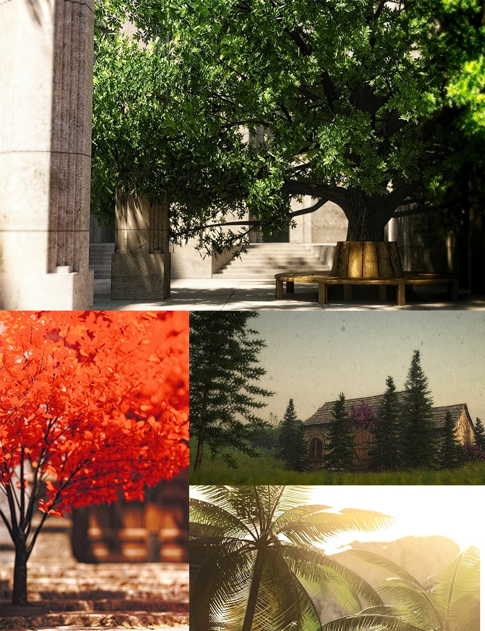 FN Seasonal Tree Bundle by: Feng, 3D Models by Daz 3D