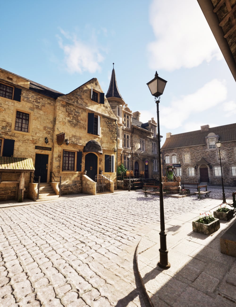 XI French Village by: Xivon, 3D Models by Daz 3D