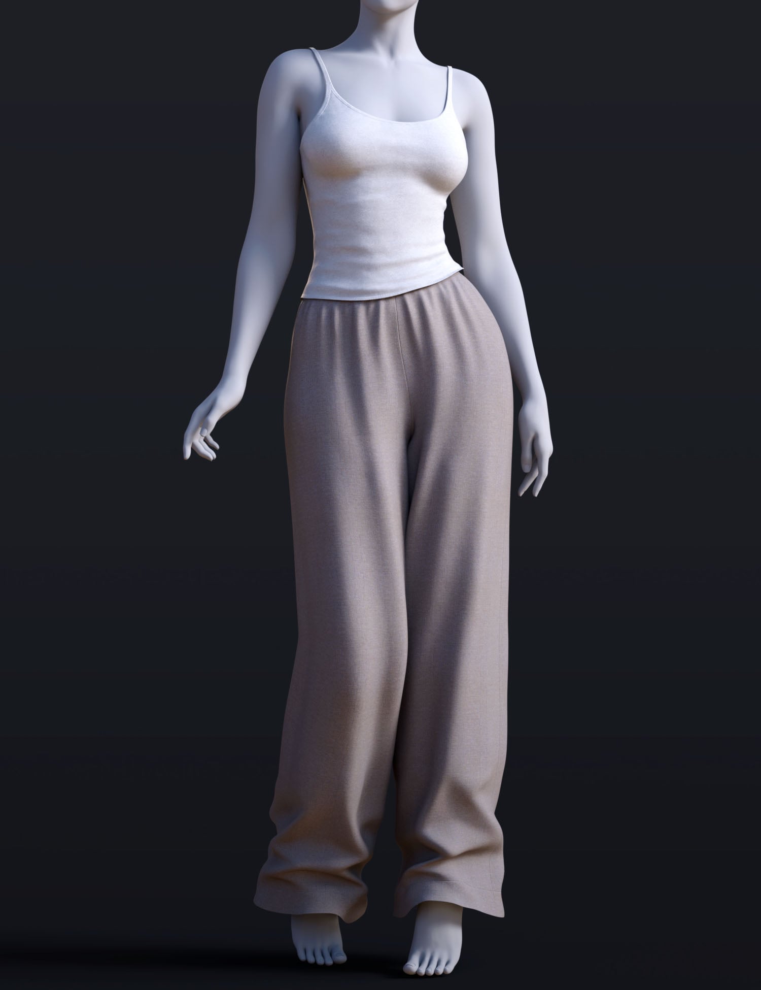 dForce BS Casual Lounge Set for Genesis 9 by: BirthStone, 3D Models by Daz 3D