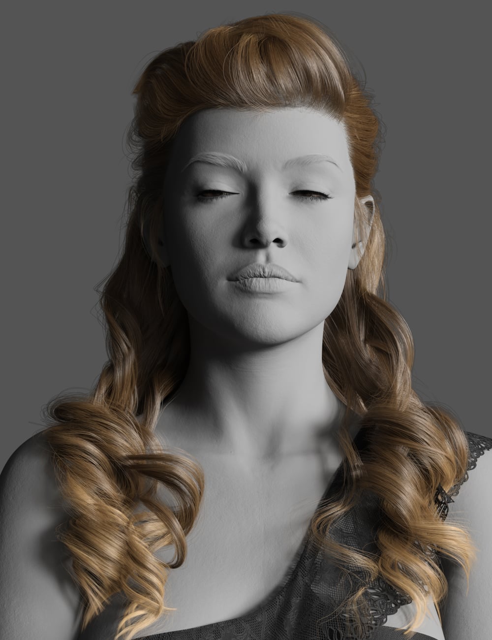 dForce Fair Maiden Hair for Genesis 9 by: chevybabe25, 3D Models by Daz 3D
