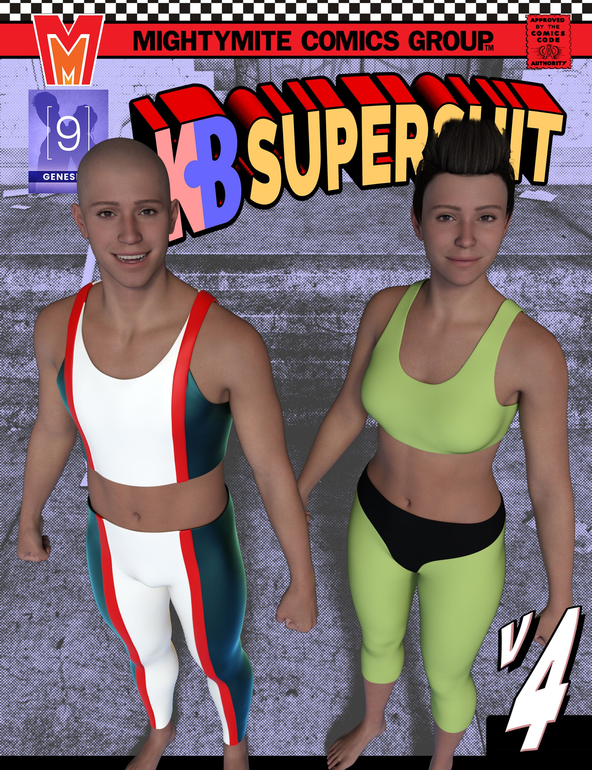Supersuit 004 MMKBGenesis 9 by: MightyMite, 3D Models by Daz 3D