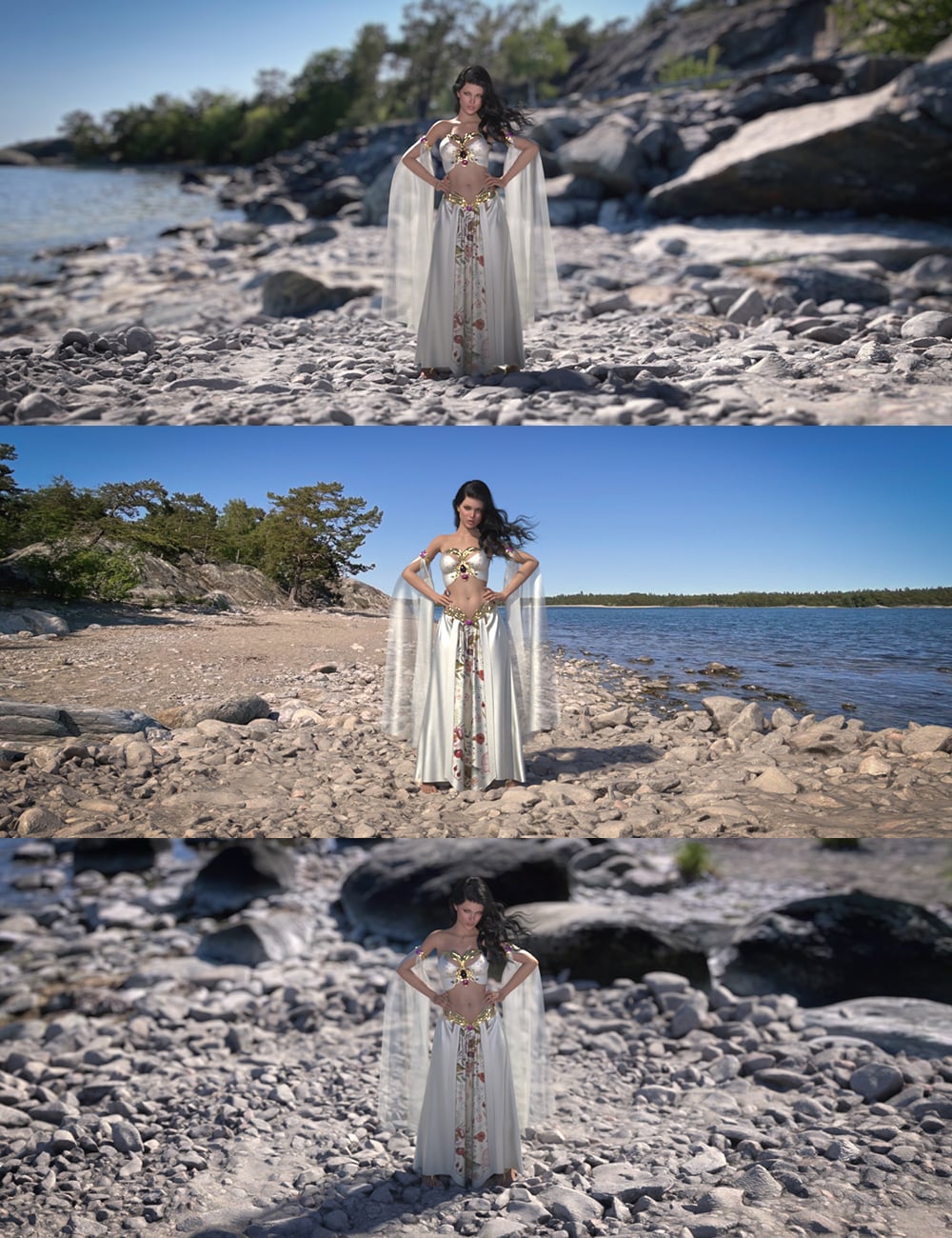 Quick 2.5D Scenes - Rocky Beach by: Dreamlight, 3D Models by Daz 3D