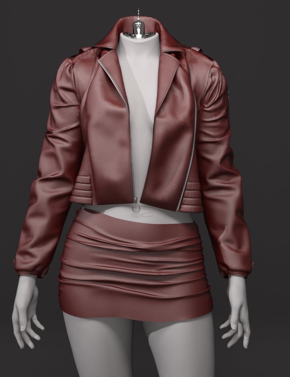 EG AJKL Leather Jacket for Genesis 9 by: Ergou, 3D Models by Daz 3D