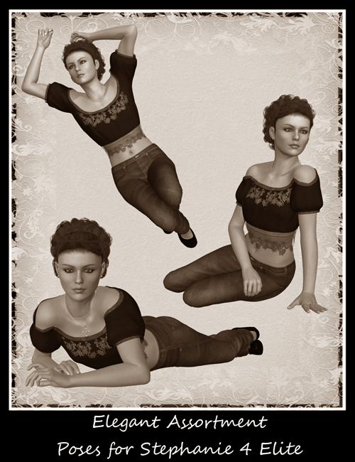 Elegant Assortment For Stephanie 4 Elite Elegant Assortment For Stephanie 4 Elite by: Elliandra, 3D Models by Daz 3D
