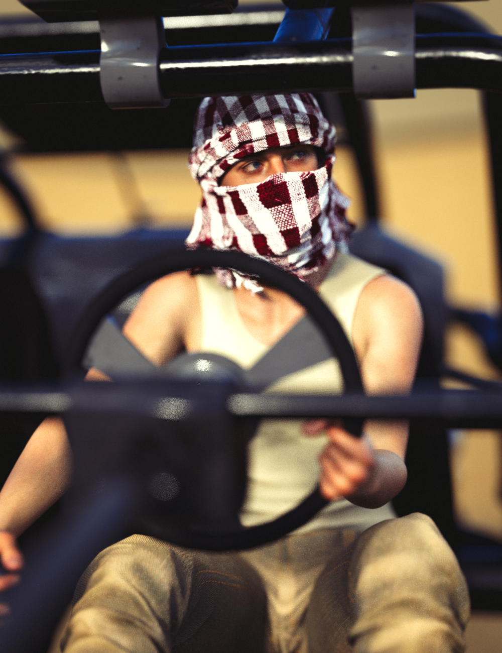 GNBD Sinai Safari Turban for Genesis 9 by: Giko, 3D Models by Daz 3D