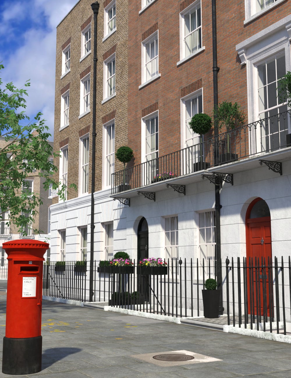 London West End Townhouses by: Aurelio, 3D Models by Daz 3D