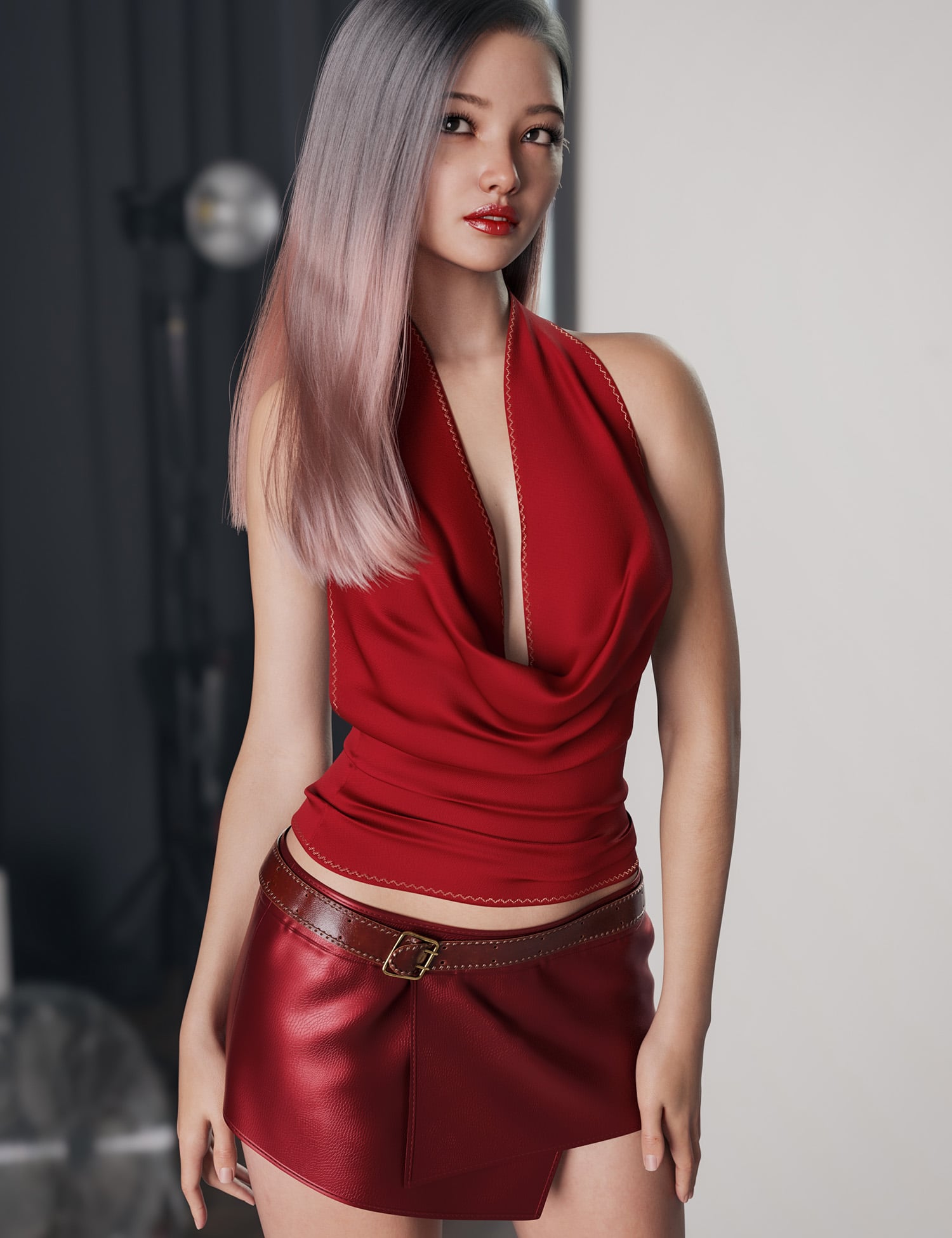 dForce Tiny Spark Outfit for Genesis 9 by: Lilflame, 3D Models by Daz 3D