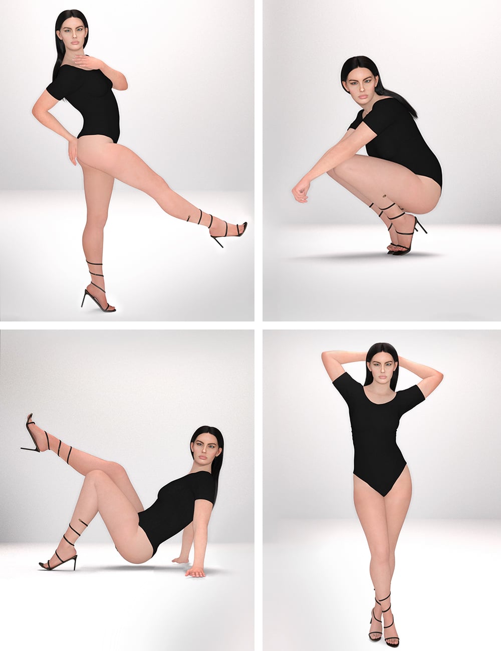 TIN Supermodel Studio Poses for Genesis 9 and 8 Female by: TINANE, 3D Models by Daz 3D