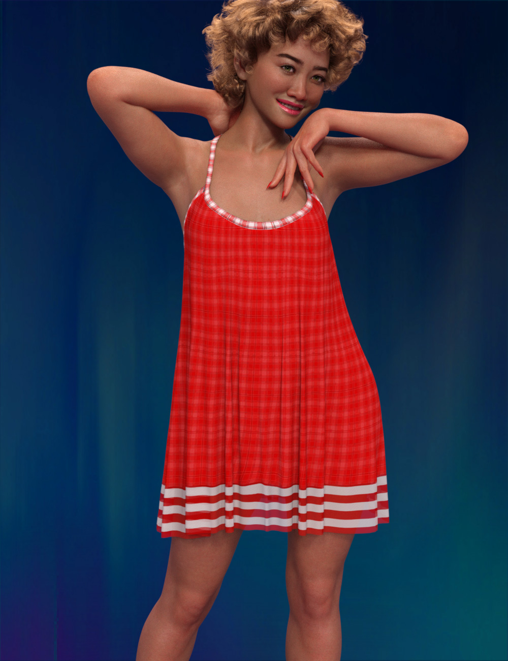 SIC Jazzy Addon for Rhiannon's Jasmina Sundress by: Sisters In Chaos, 3D Models by Daz 3D