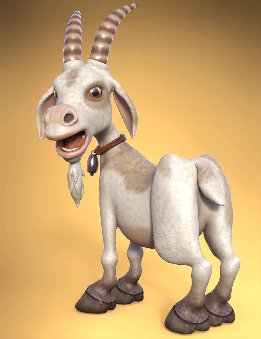 Toon Goat for Daz Horse 3 by: 3D Universe, 3D Models by Daz 3D