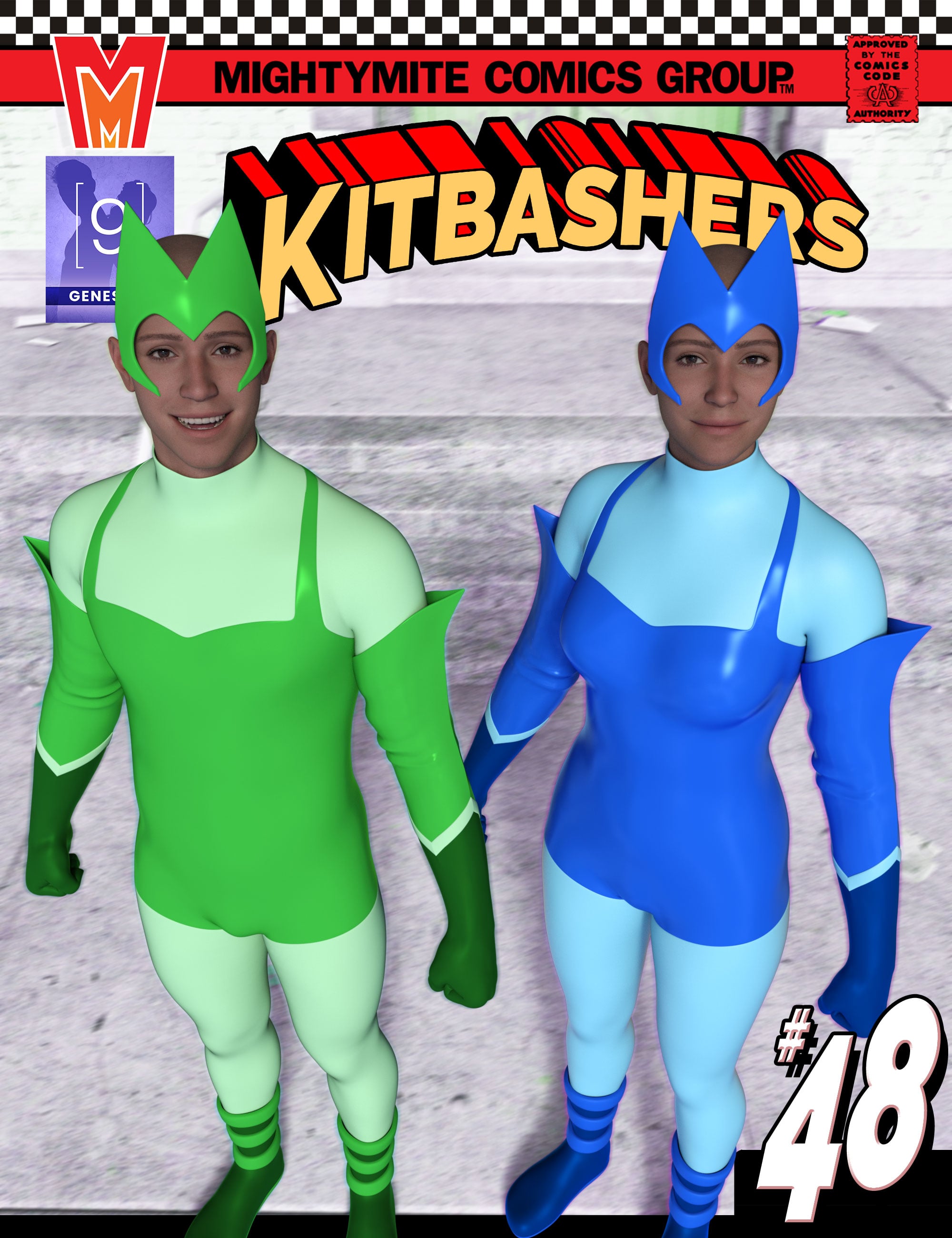 Kitbashers 048 MMGenesis 9 by: MightyMite, 3D Models by Daz 3D