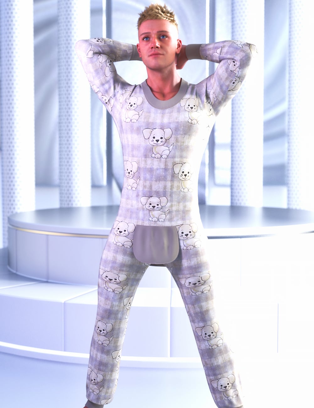 JMR dForce Hynek Nightwear for Genesis 9 and 8 Male by: JaMaRe, 3D Models by Daz 3D