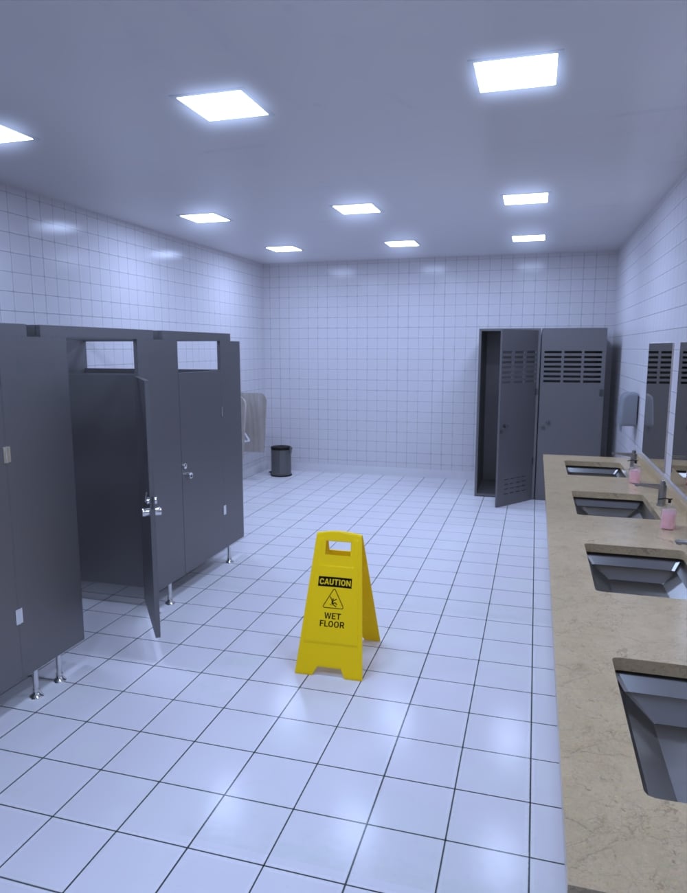 AP College Restroom | Daz 3D