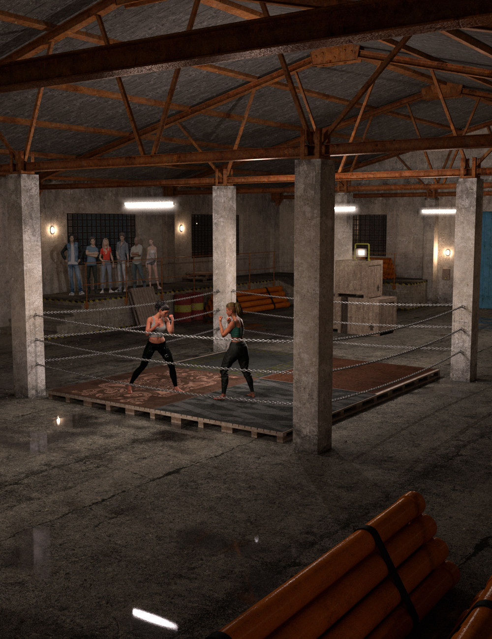 FM Fightclub Underground by: Flipmode, 3D Models by Daz 3D