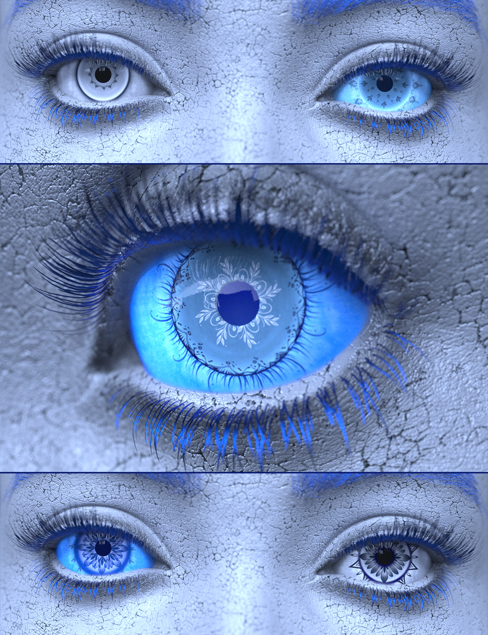 Porcelain Eye Builder for Genesis 9 by: ForbiddenWhispers, 3D Models by Daz 3D