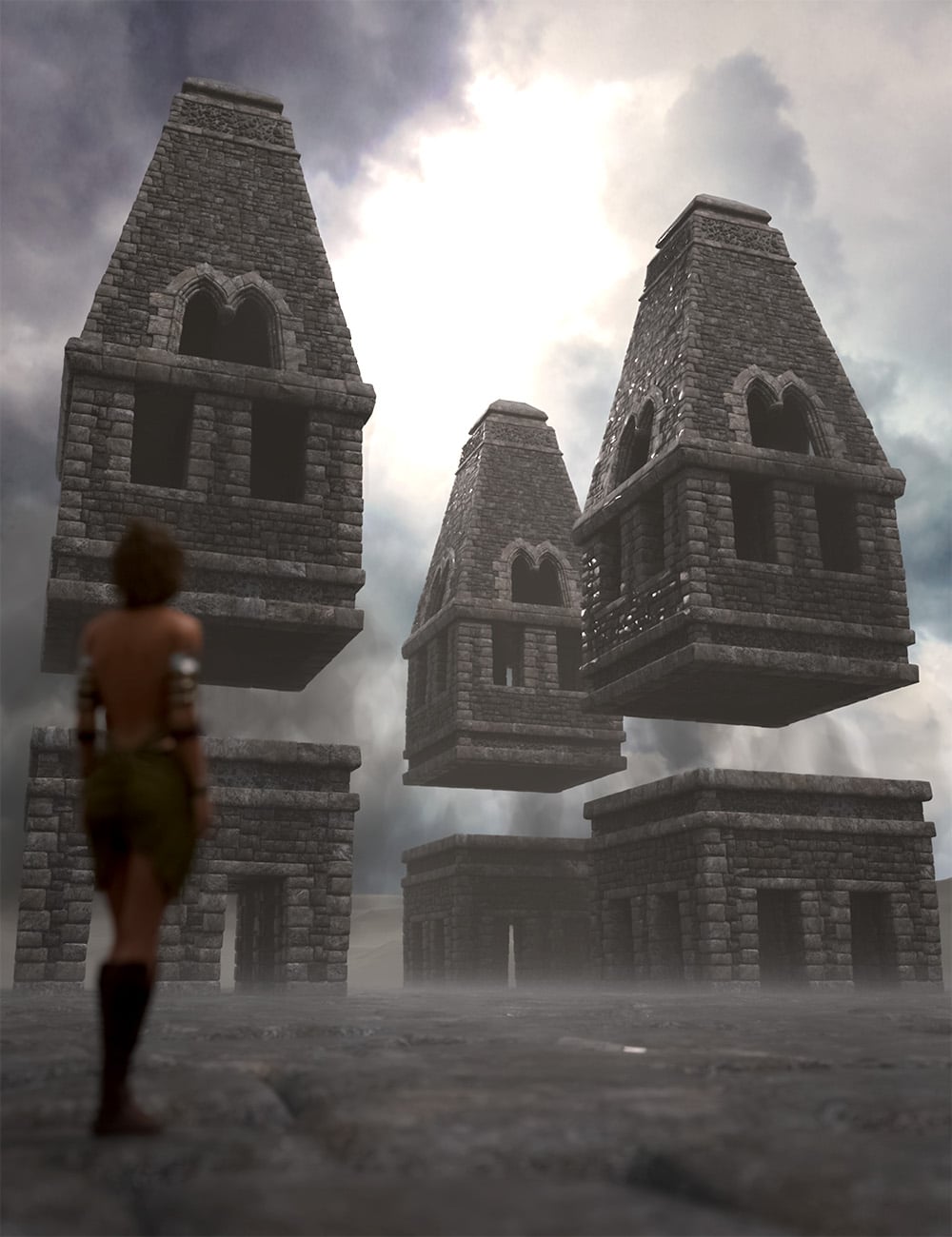 Towers of Pyram Remastered by: Orestes Graphics, 3D Models by Daz 3D