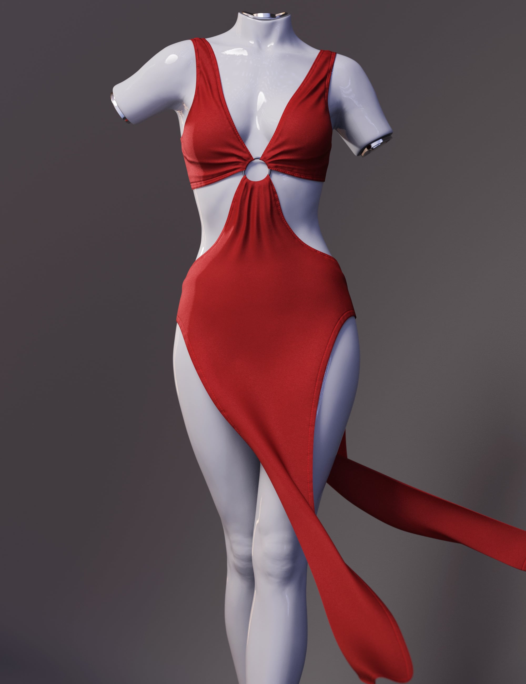 dForce Wrapped Loin Dress for Genesis 9 by: outoftouch, 3D Models by Daz 3D