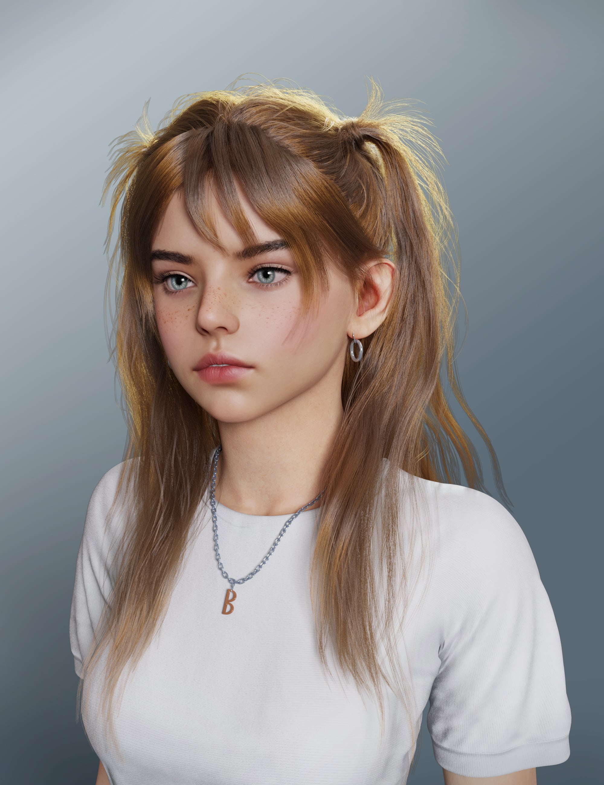 dForce Graceful Twintails Hair for Genesis 9 by: Magic Brush, 3D Models by Daz 3D