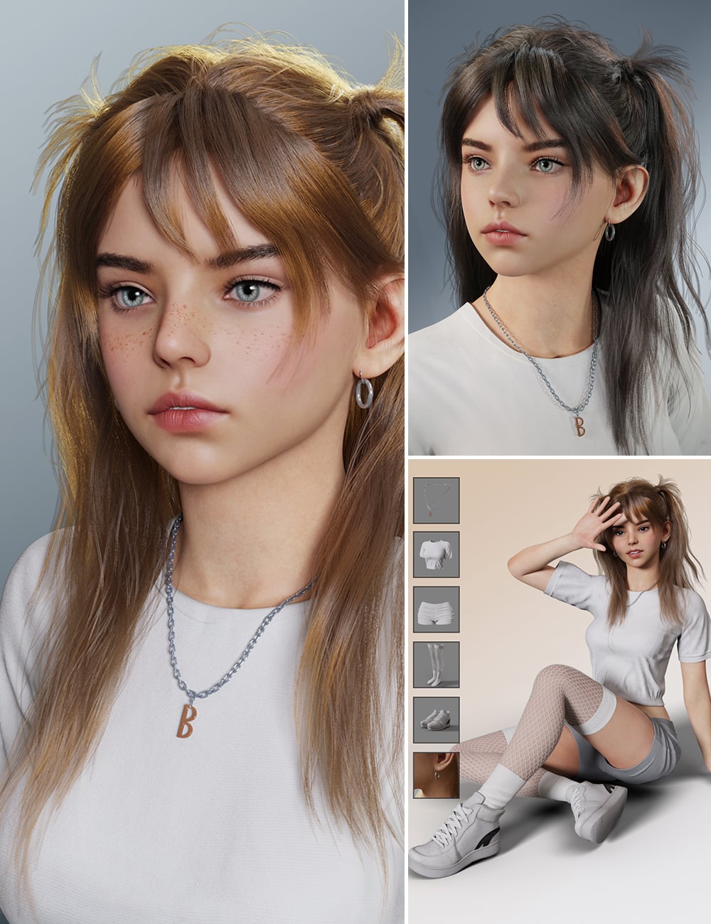 MB Soline HD for Genesis 9 Bundle by: Magic Brush, 3D Models by Daz 3D