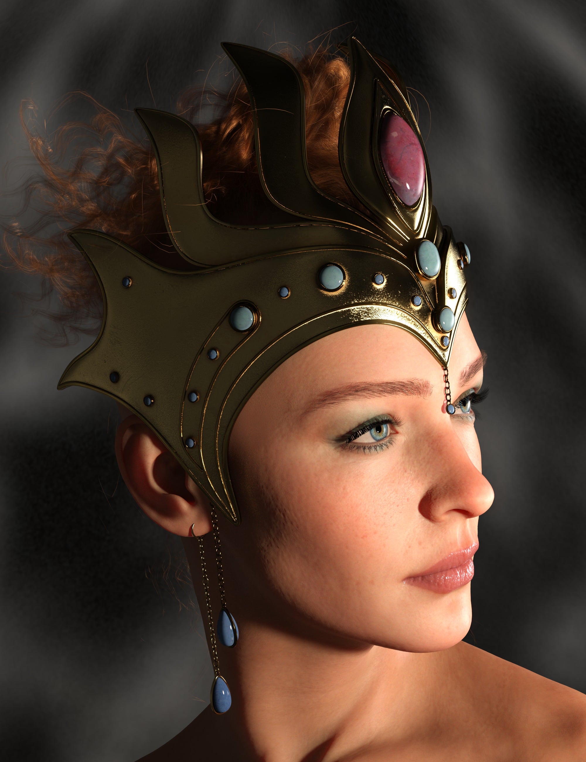 Scarlet Crown for Genesis 8, 8.1 and 9 by: Nelmi, 3D Models by Daz 3D