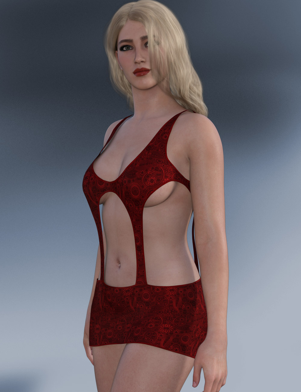 dForce She for Genesis 9 by: Kaleya, 3D Models by Daz 3D