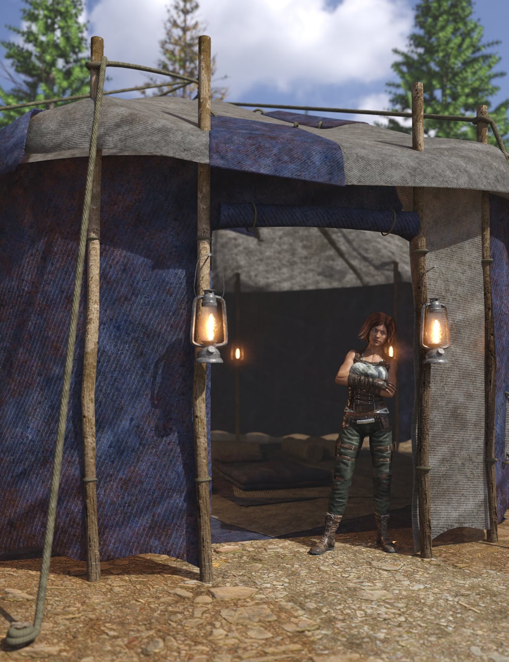 Post Apocalyptic Tents 2 by: Enterables, 3D Models by Daz 3D