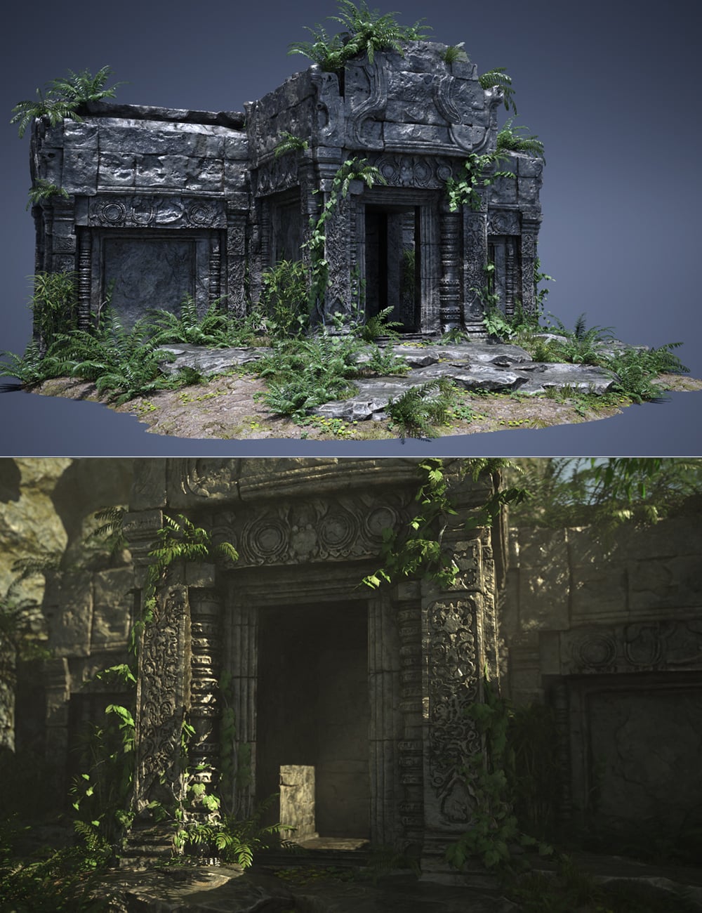 Angkor Ruin by: Stonemason, 3D Models by Daz 3D