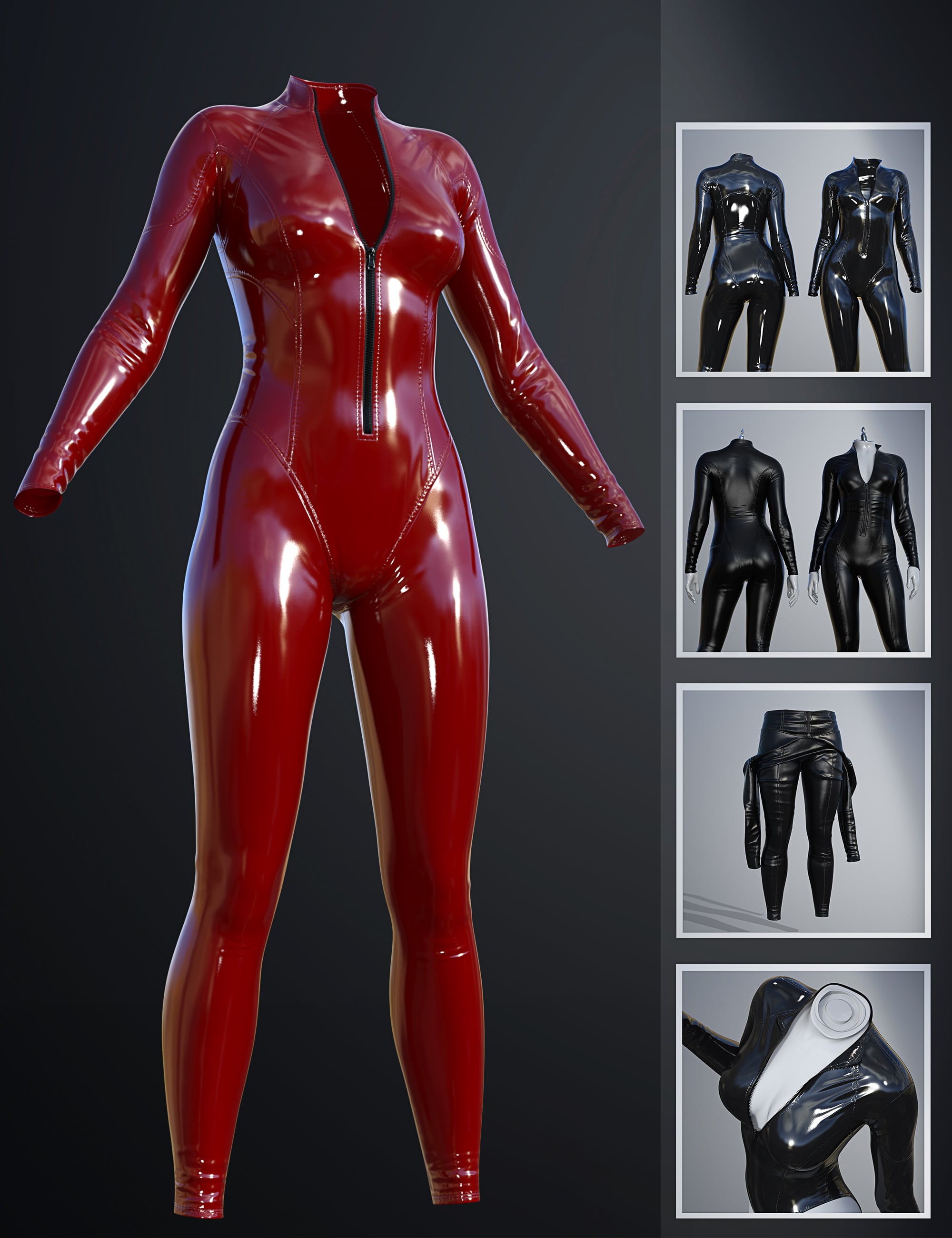 dForce SU Sexy Latex for Genesis 9 by: Sue Yee, 3D Models by Daz 3D
