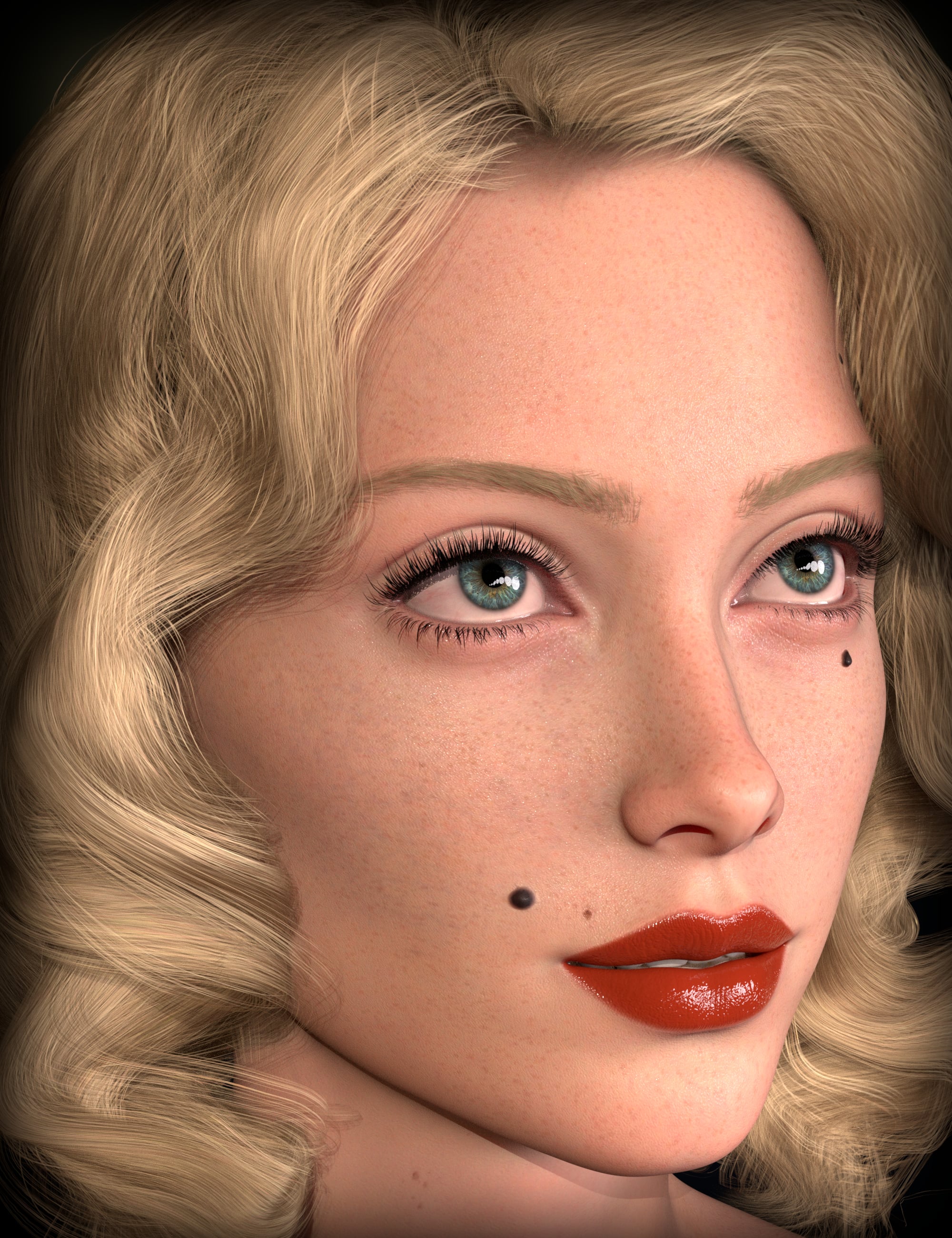 SY Facial Moles and Beauty Marks Genesis 9 by: Sickleyield, 3D Models by Daz 3D